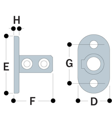 Flangia base 62-9 - 60.3 mm 62-9 Kee Klamp® - Kee Safety