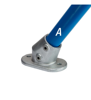 Flangia base variabile da 45° a 60° 63-7 - 42.4 mm 63-7 Kee Klamp® - Kee Safety
