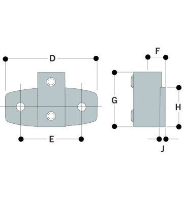 Base supporto orizzontale 115-7 - 42.4 mm 115-7 Kee Klamp® - Kee Safety