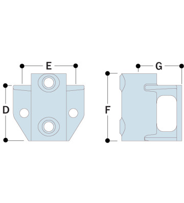 Base supporto a disassamento 265-8 - 48.3 mm 265-8 Kee Klamp® - Kee Safety
